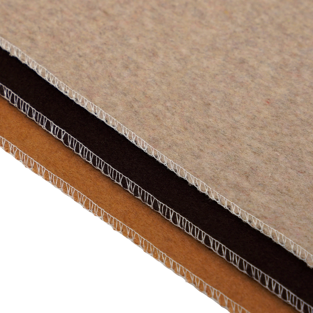 L% Lana , 40% Polyester , 10% Alia Fibra, 720G/M, Bean Paste Color, Thick Double-sided Wool Fabric, ML-0124-4382-1