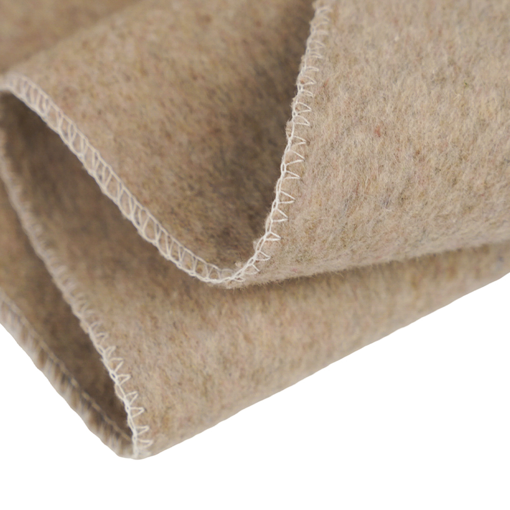 L% Lana , 40% Polyester , 10% Alia Fibra, 720G/M, Bean Paste Color, Thick Double-sided Wool Fabric, ML-0124-4382-1