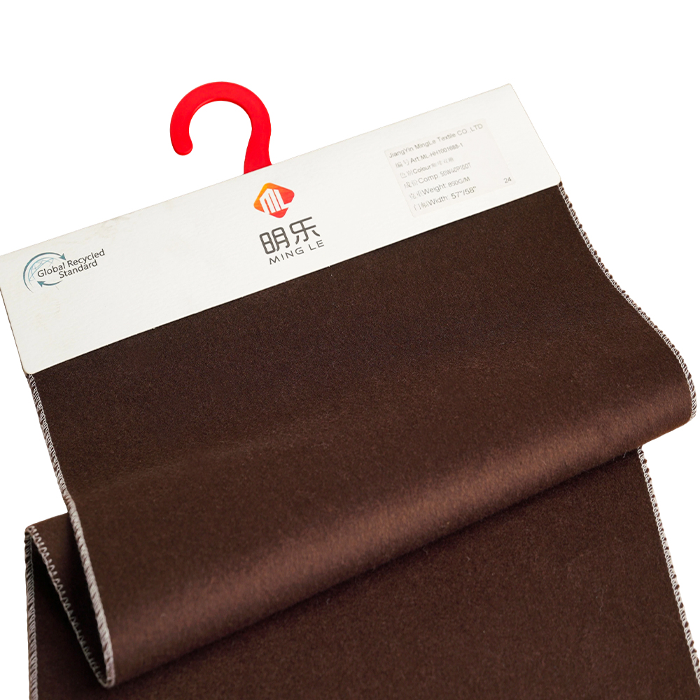 L% Lana, 40% Polyester, 10% Alia Fiber, 850G/M, Coffe, Geminus-Sided Wool Fabric, ML-HH1001688-1