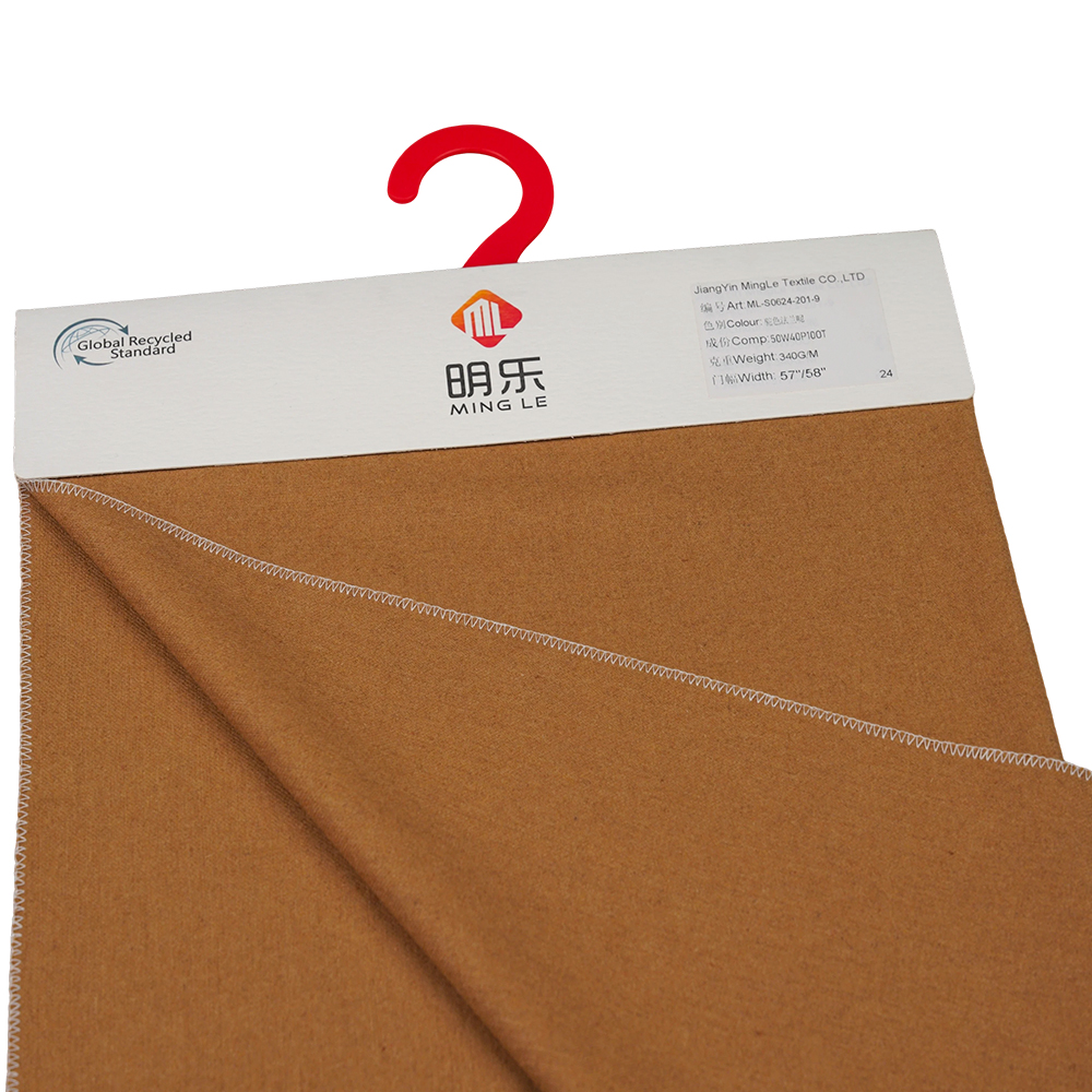 L% Lana, 40% Polyester, 10% Fiber, 340G/M, Camelus, Flannel Fabric, ML-S0624-201-9