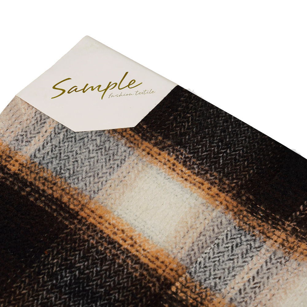 40% Lana, 60% Polyester, 540G/M, Black and White, Circulus Tweed Fabric, ML-8021071