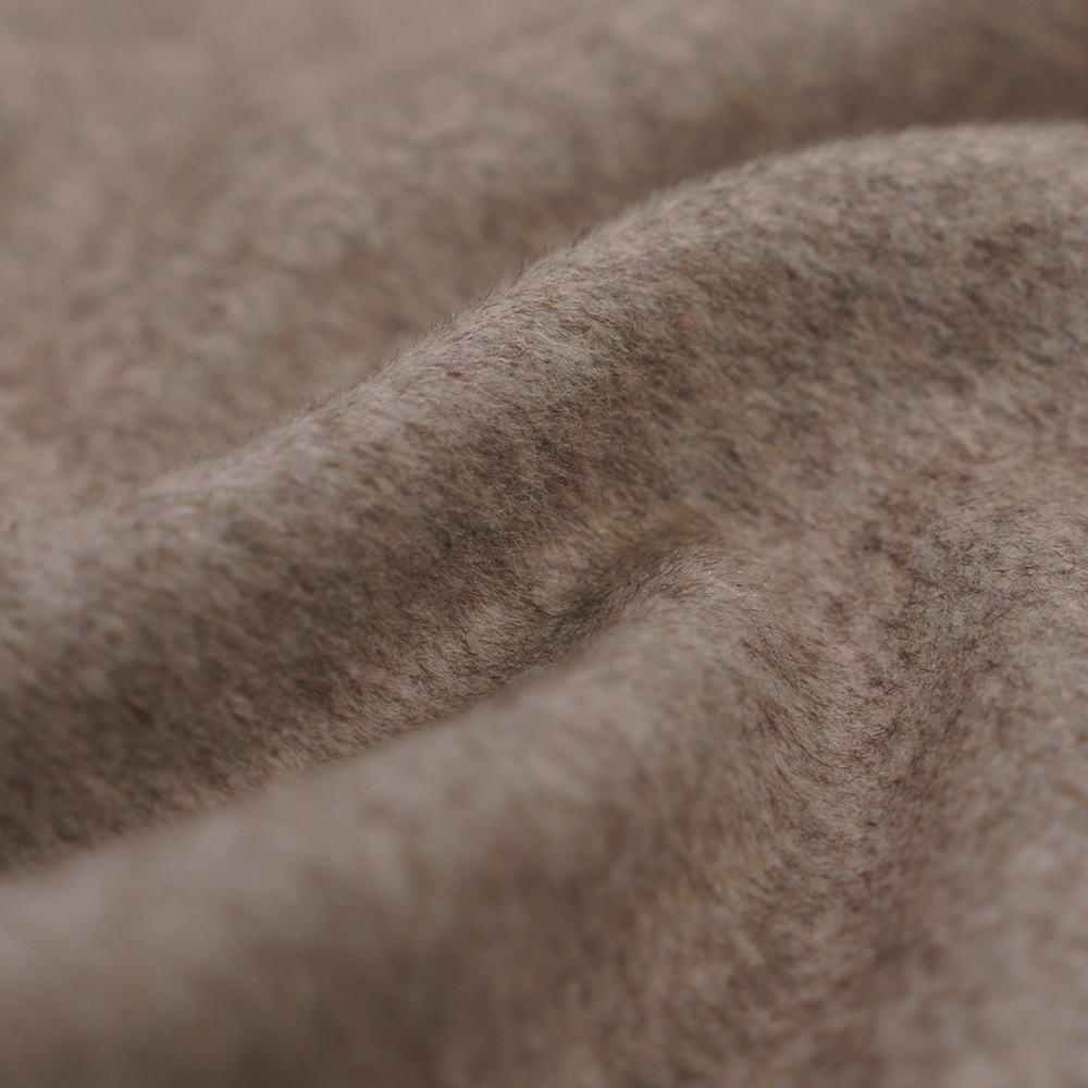 55% Lana, 40% Polyester, 5% Alia Fibra, 620G/M, Bean Paste, Single-Face Overcoating, Fabric ML-249-5520