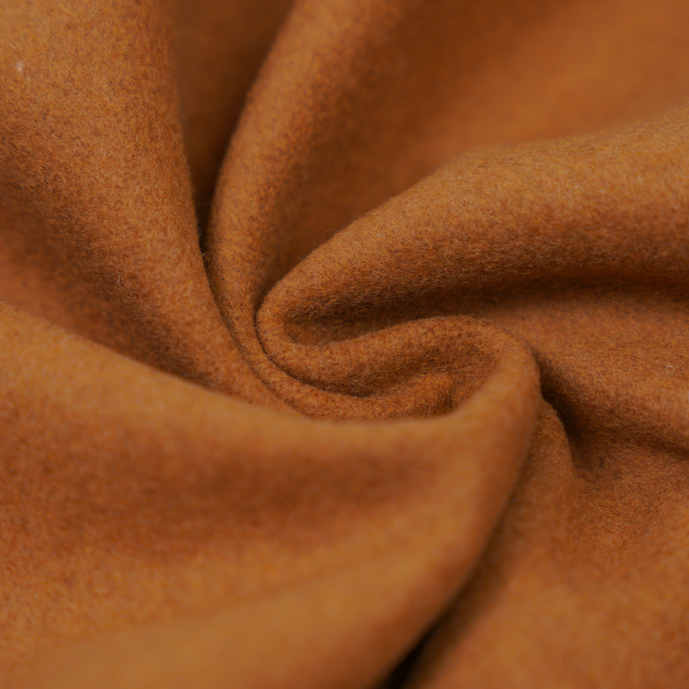 30% Lana, 60% Polyester, 10% Alia Fibra, 680G/M, Brown Triticum, Melton Overcoating Fabric, ML-04096-5